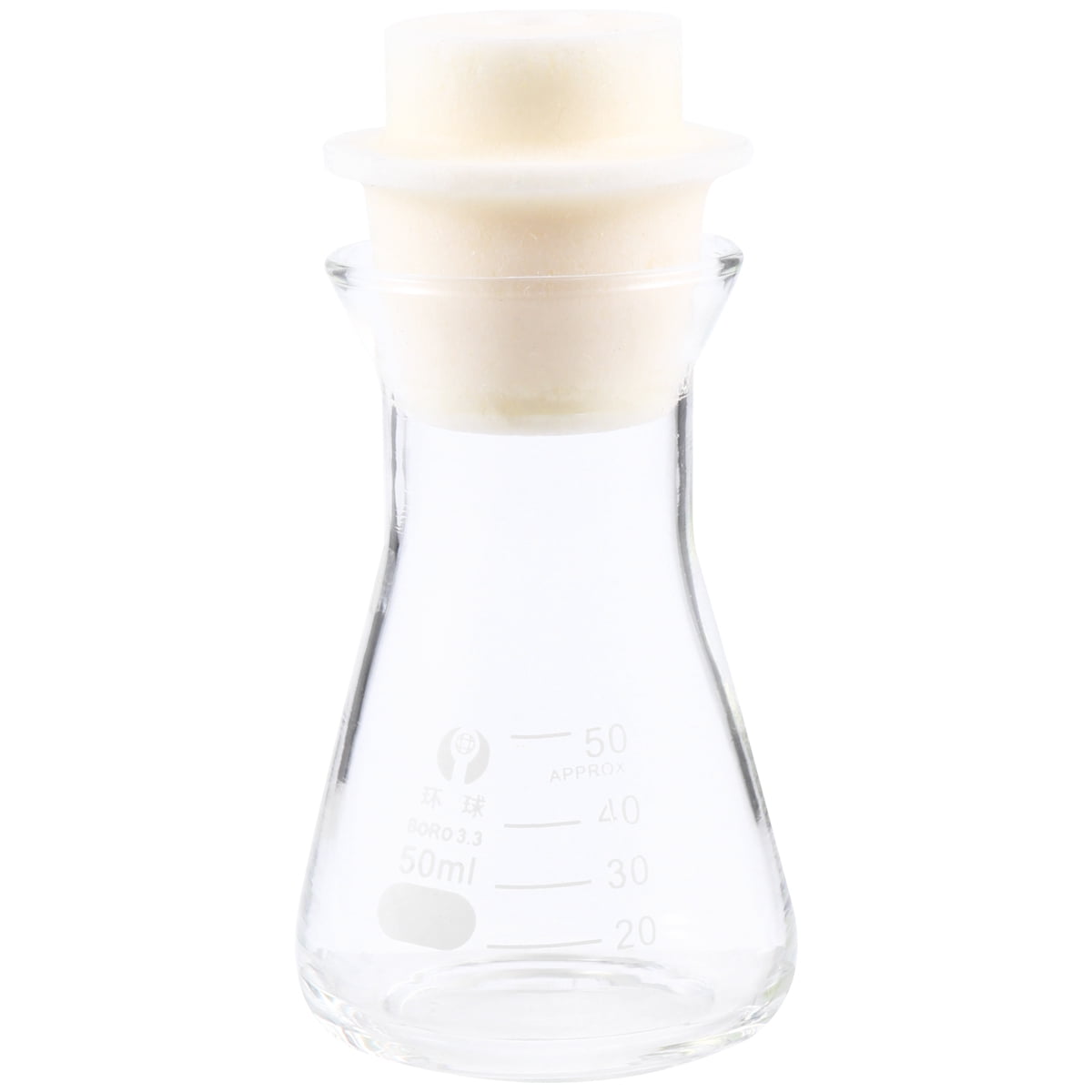 Axio 1PC Glass Flask Conical Flask with Cork for Laboratory Students