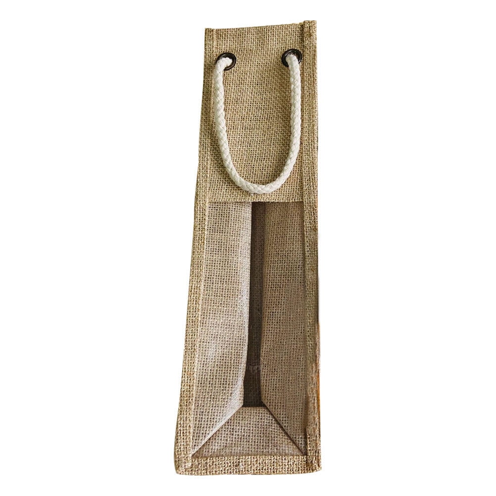 Axio 1pc Linen Wine Bottle Storage Bag Gift Bag Wine Wrapping Pouch