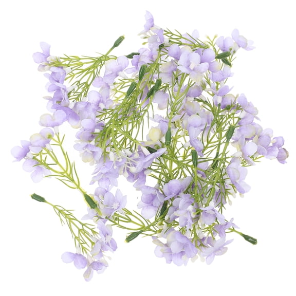 OUNONA Set of 20 Realistic Lavender Hydrangea Artificial Flower Picks for Wedding Decor, Home Decoration, Party Centerpieces, and Crafts