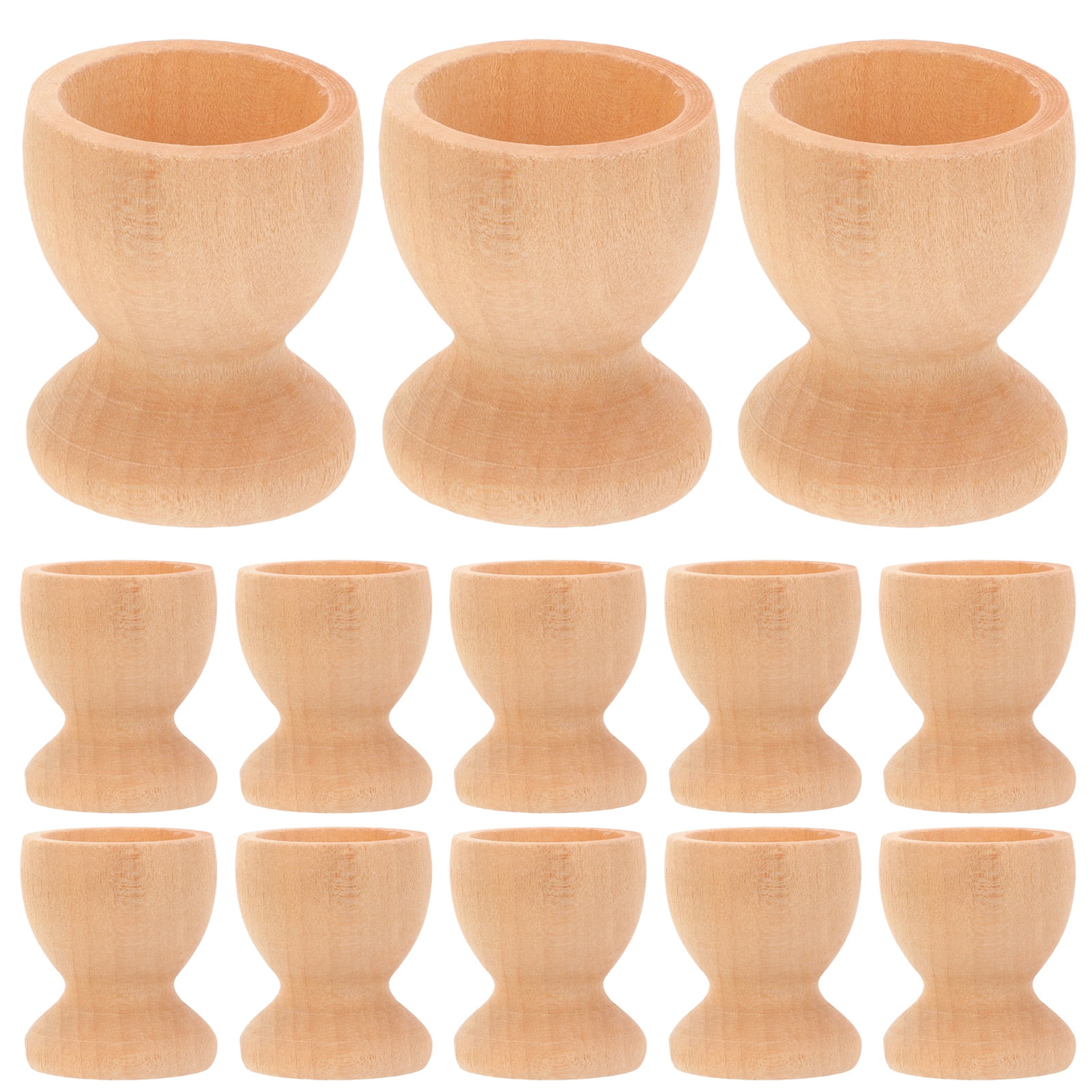 Axio 24Pcs Wooden Easter Egg Holders DIY Eggs Trays Cup Shaped Eggs