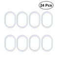 Axio 24pcs Clear Plastic Shower Curtain Rings C Shape Hooks
