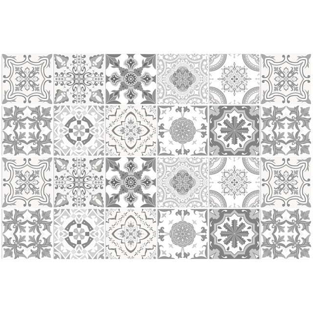 Axio 24pcs Vintage Peel and Stick Tile Decals Oilproof Kitchen Wall