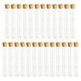Axio 25PCS Clear Plastic Test Tubes with Cork Stoppers for Scientific