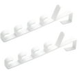 Axio 2pcs Hanging Rack Portable 5 Hooks Plastic Towel Hooks Holders