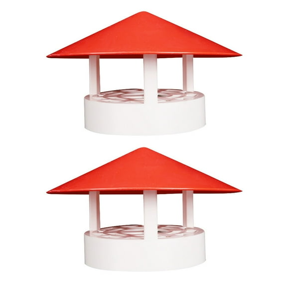 2pcs Practical Rainproof Smokestack Durable Smoke Funnel Protector