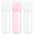 Axio 3 Pcs Root Comb Squeeze Applicator Bottles Hair Color Oiling