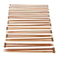 Axio 36pcs Bamboo Knitting Needles Set Carbonized Singleended Crochet