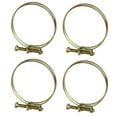 Axio 4 Pcs Wire Hose Clamp Adjustable Stainless Steel Pipe Clamp Double