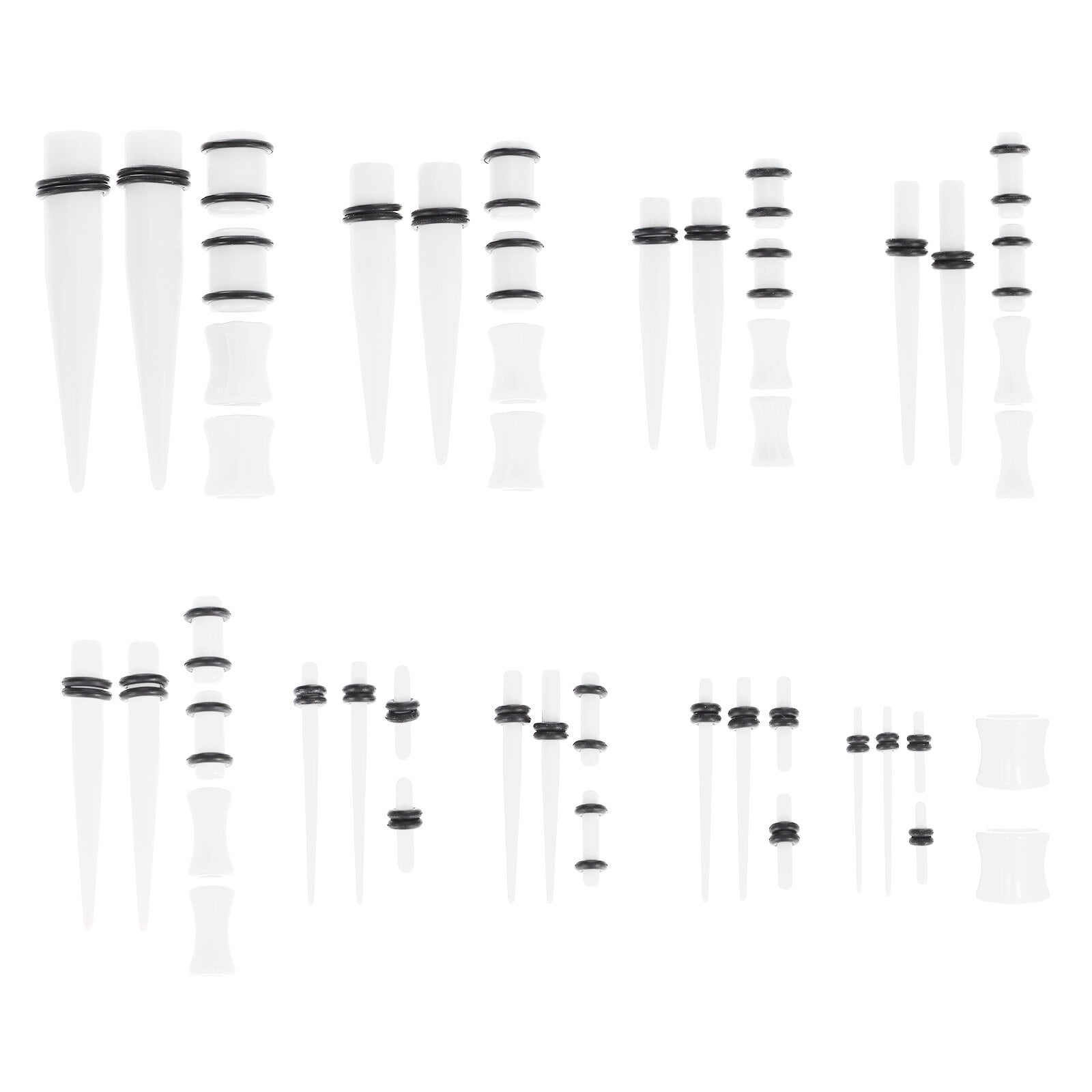 Axio 48pcs Gauges Kit Ear Stretching Set 14G00G Acrylic Taper Plug