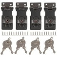 Axio 4pcs 90 Degree Keyed Hasp Locks Useful Wardrobe Door Knob Keyed