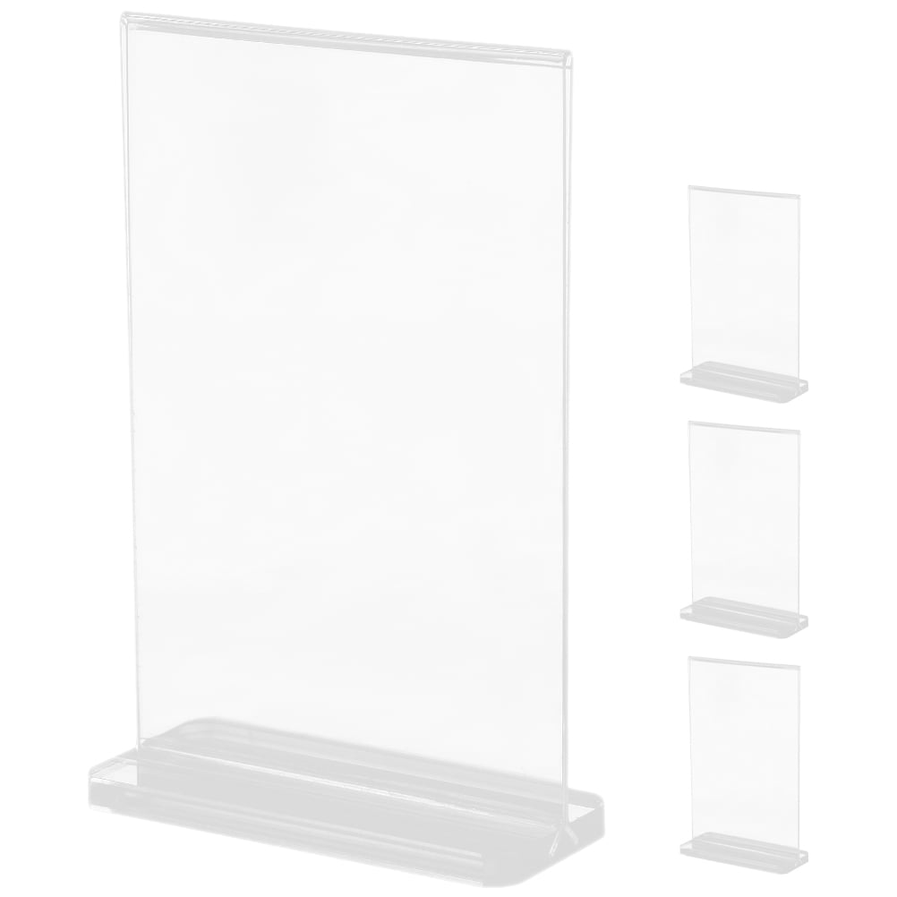 Axio 4pcs Acrylic Sign Holder Desktop Display Stand Tabletop Sign
