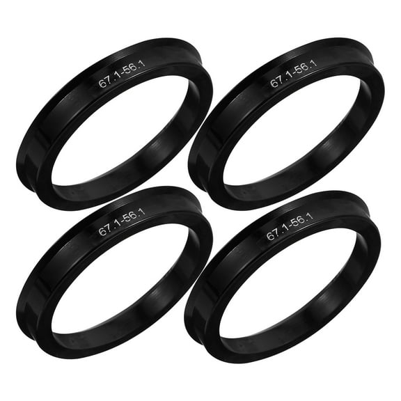 Black Plastic Car Hub Centric Rings for Wheel Adapter Use 4pcs 67 1 to 56 1 Size