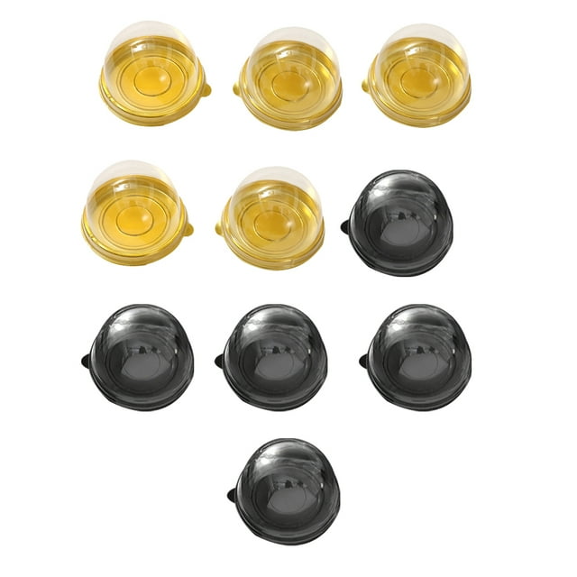 Axio 50PCS Egg Yolk Crisp Round Transparent Plastic Gift Box Dessert