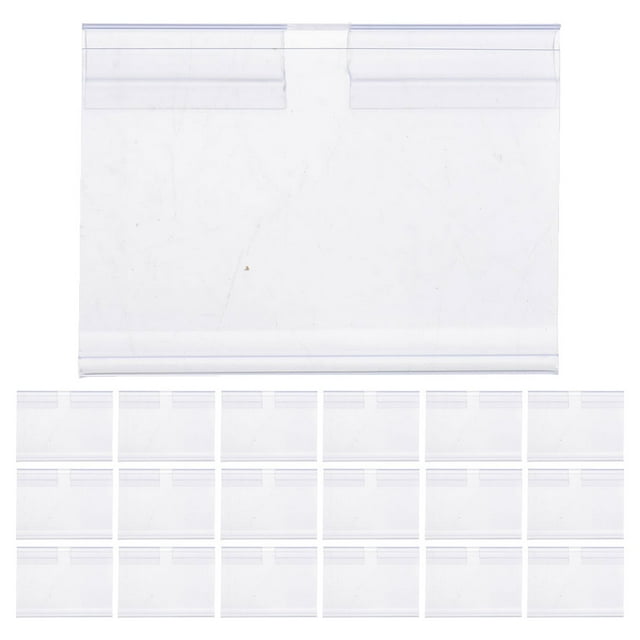 Axio 50pcs Plastic Sign Label Holders Price Tag Label Merchandise Signs