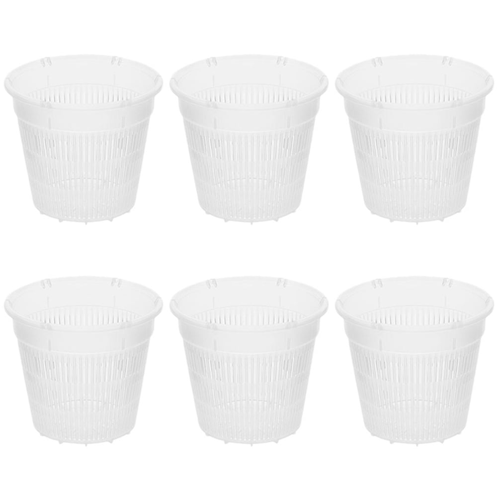 Axio 6Pcs Plastic Orchid Pots Small Plant Pot with Drainage Hole