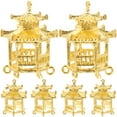 Axio 6pcs Diy Alloy Charms Jewelry Making Charms Antique Pavilion