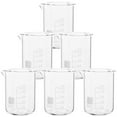 Axio 6pcs Glass Measuring Beakers Chemistry Glass Beakers Laboratory