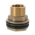 Axio Brass Water Tank Connector Threaded Bulkhead Fitting Garden Hose