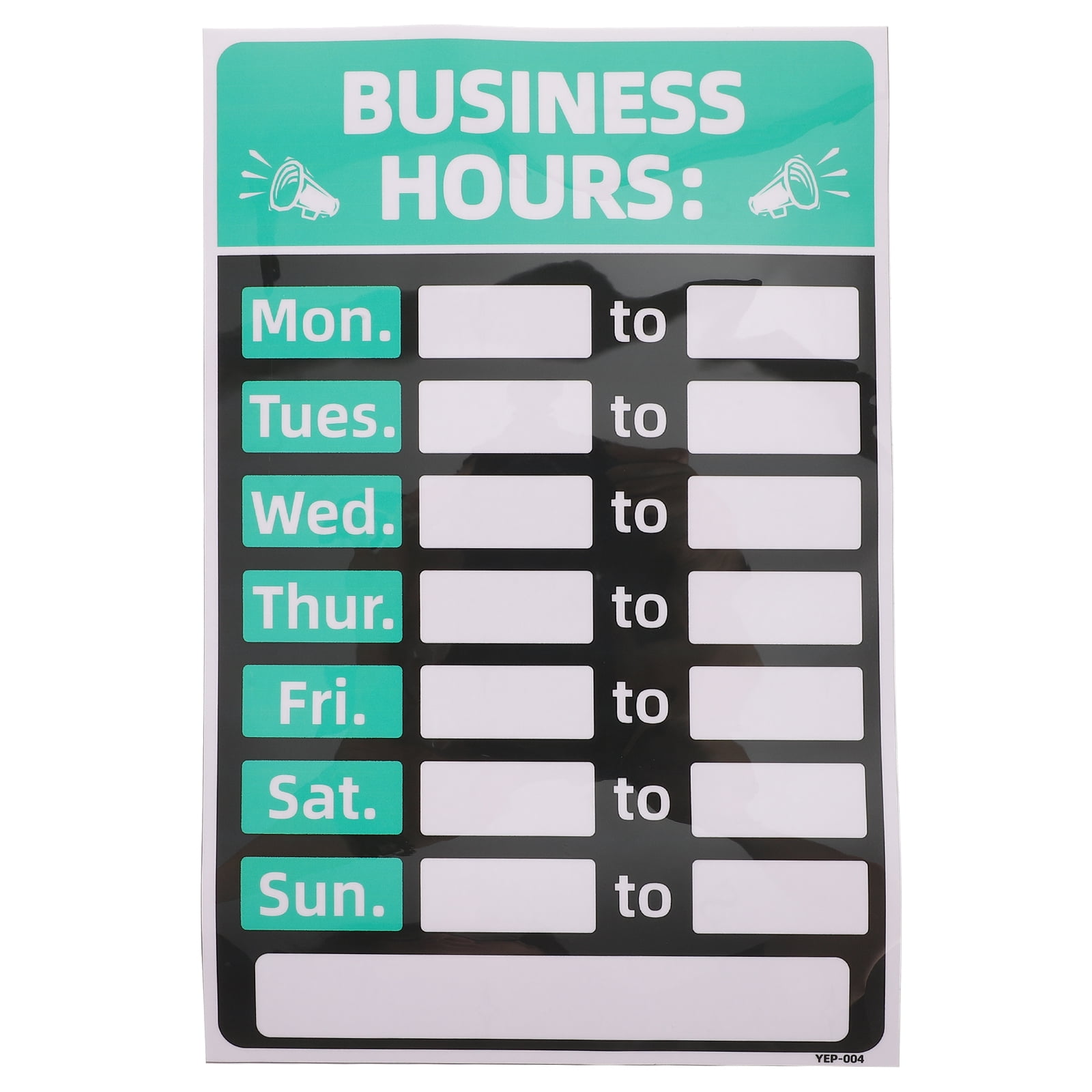 Axio Business Hours Selfadhesive Stickers Business Hours Signs