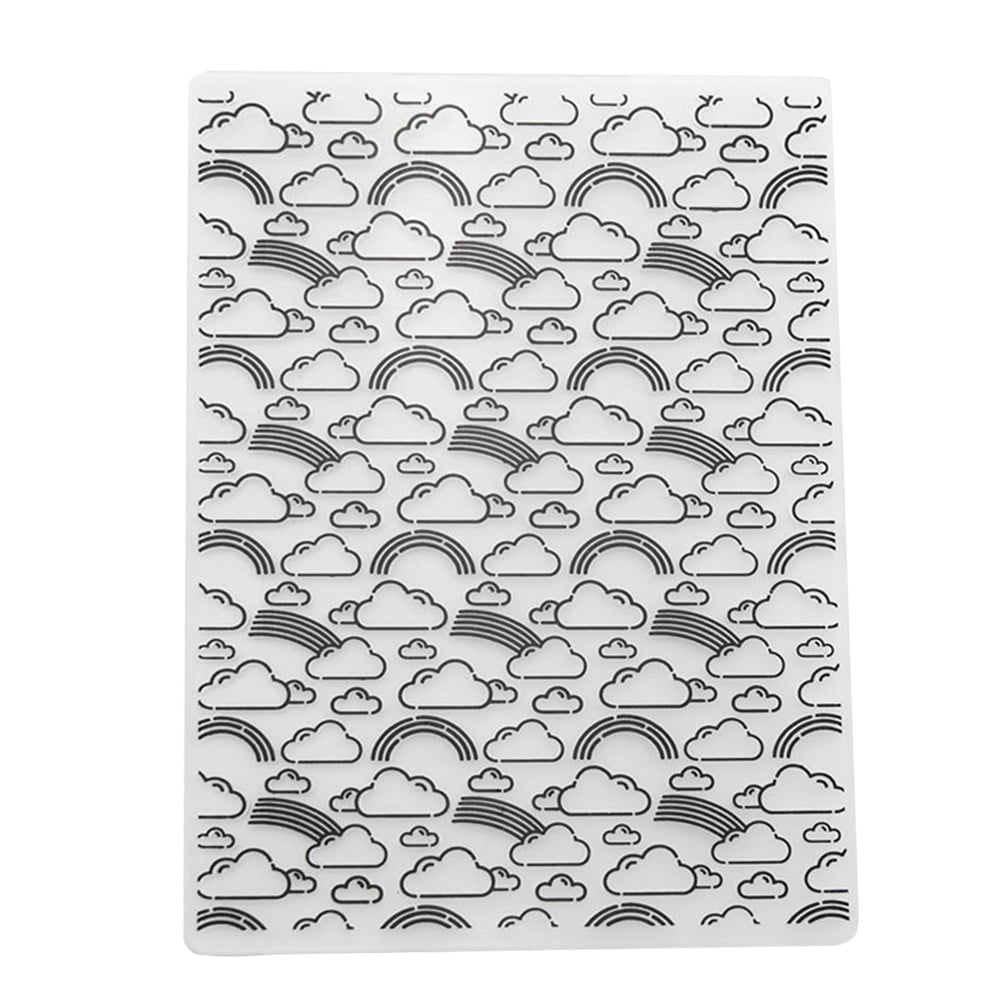 Axio Cloud Design DIY Bump Embossing Dies Plastic Rainbow Template