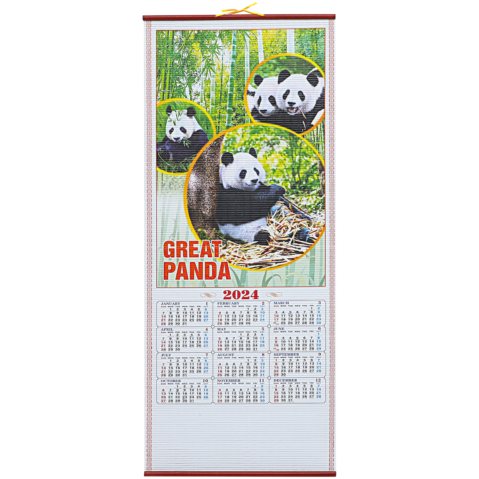 Axio Hanging Calendar 2024 New Year Calendar Dragon Pattern Decorative