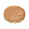Axio Japanese Style Round Tray Food Serving Plate Wood Snack Deseert