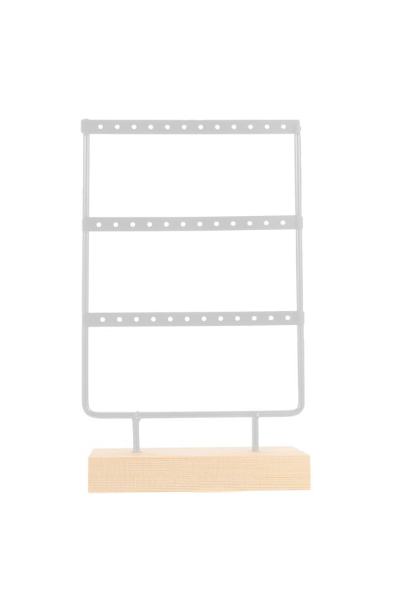 OUNONA White Iron Jewelry Organizer with Delicate Design for Storage and Display