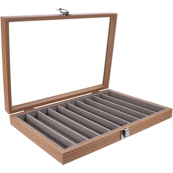 IFANLANDOR Jewelry Organizer Travel Jewelry Tray Black 1Set 13.76X9.43X1.97in