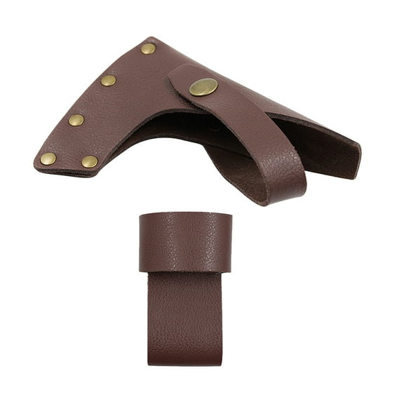 Outdoor Axe Protective Sleeve Axe Sheath Hatchet Cover for Camping (Light Brown)