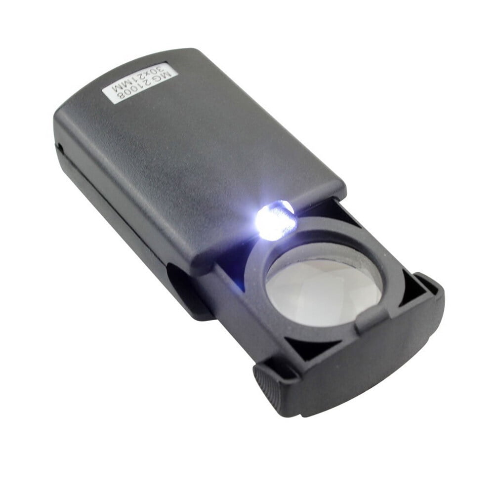 Axio Portable 30X21mm Foldable LED Lighted Pulltype Jewelry Magnifier