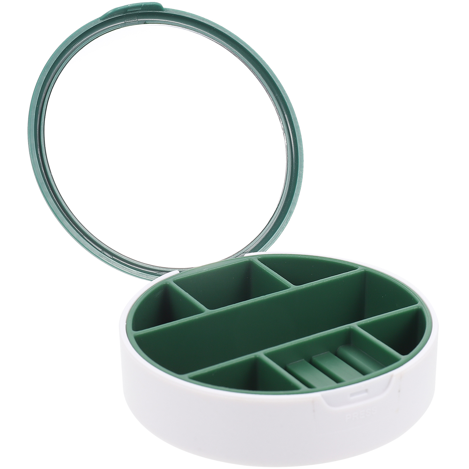 Axio Portable Jewelry Storage Container Plastic Round Multigrid