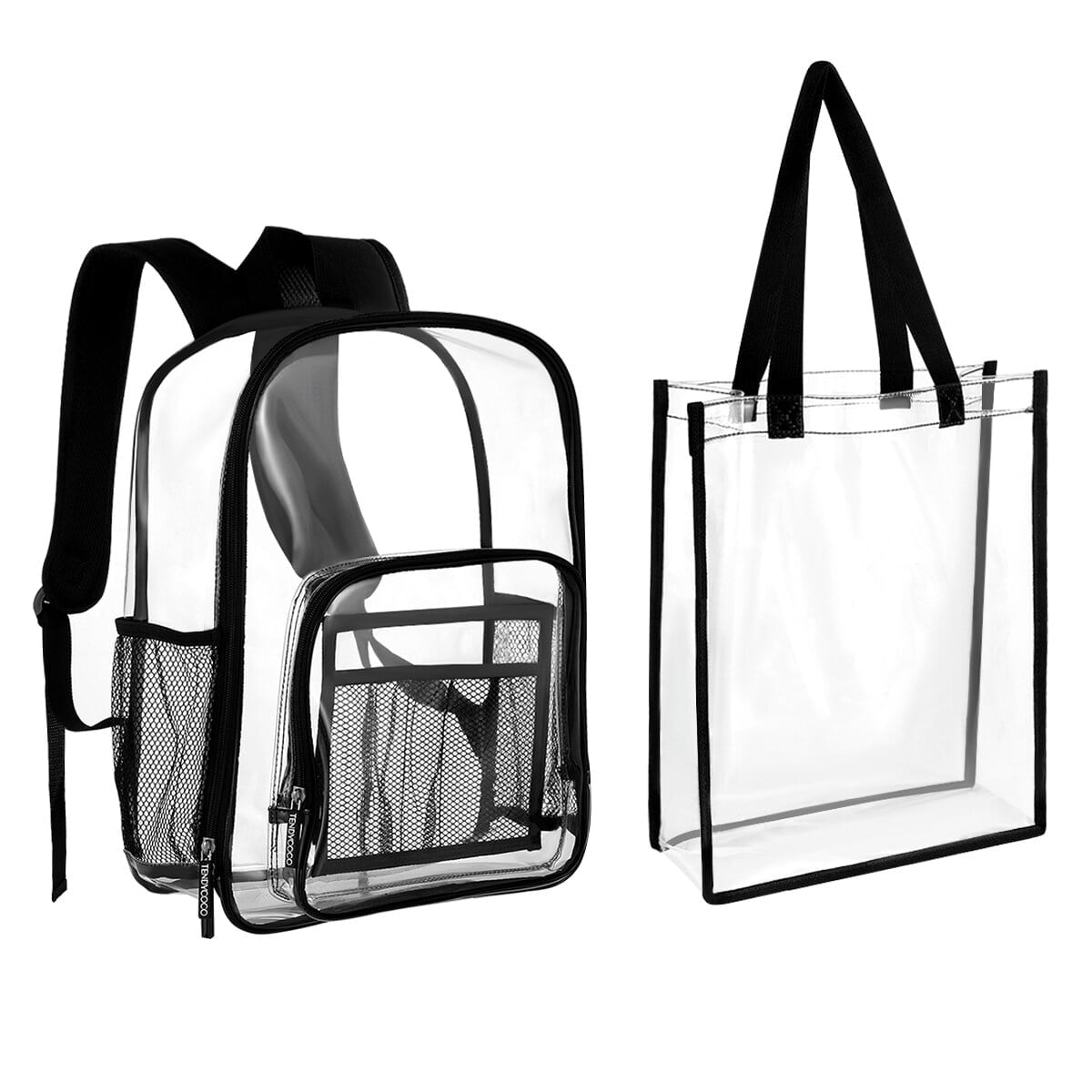 Axio TENDYCOCO Backpack and Tote Bag Transparent PVC Bookbag and