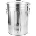 Axio Trash Can with Lid Trash Can Round Metal Trash Can Outdoor Garbage