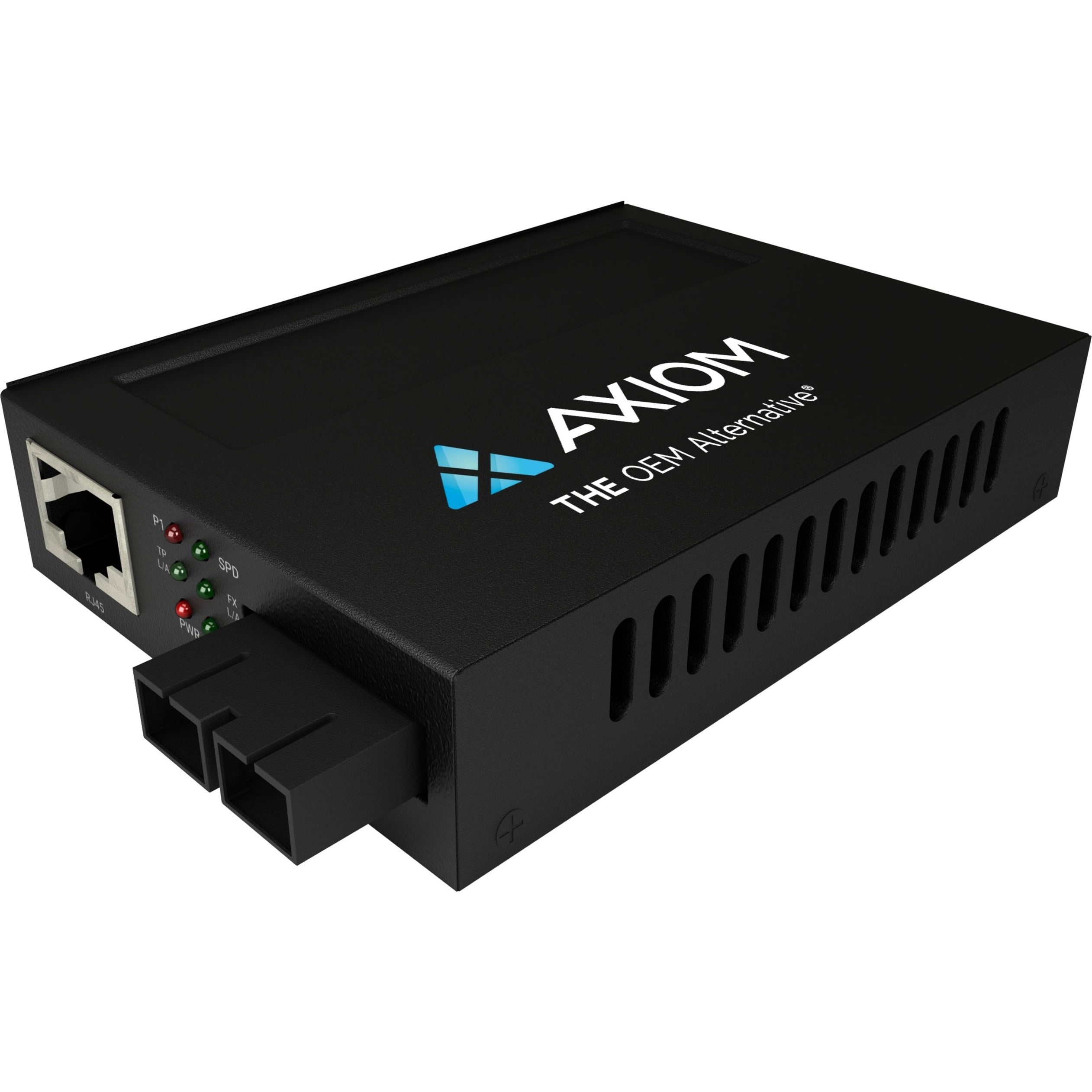 Axiom 100Mbs POE RJ45 to 100BASE-LX Fiber Media Converter, SMF, SC ...