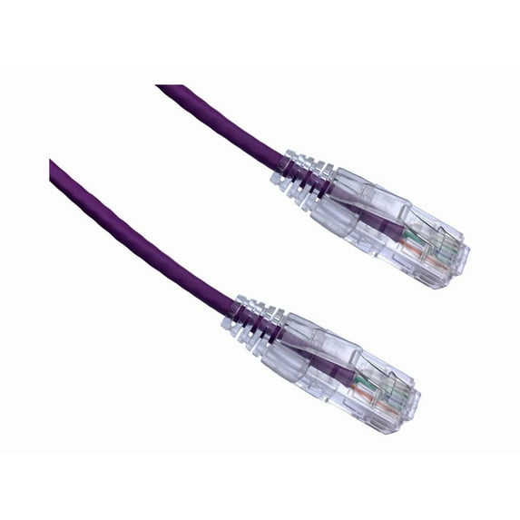 Axiom BENDnFLEX - Patch cable - TAA Compliant - RJ-45 (M) to RJ-45 (M) - 18.3 m - 0.2 in - UTP - CAT 6a - CMR - molded, riser, snagless, stranded, ultra-thin - purple