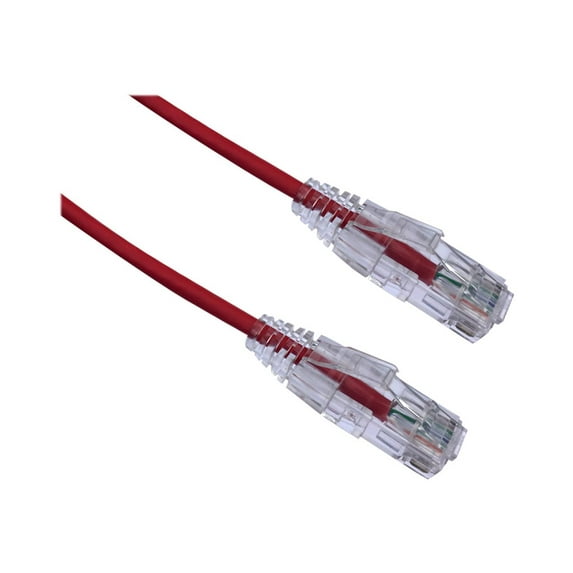 Axiom BENDnFLEX Ultra-Thin - Patch cable - RJ-45 (M) to RJ-45 (M) - 25 ft - foiled unshielded twisted pair (F/UTP) - CAT 6a - snagless, stranded - red