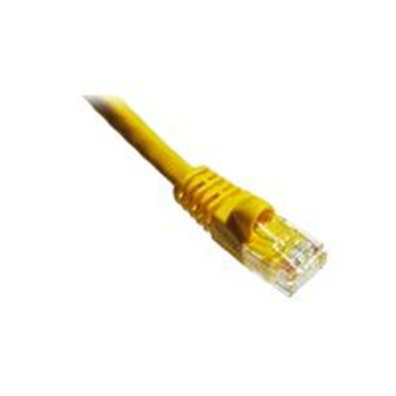 Axiom - Patch cable - TAA Compliant - RJ-45 (M) to RJ-45 (M) - 15 ft - UTP / 50 micron - CAT 6a - booted, molded, stranded - yellow