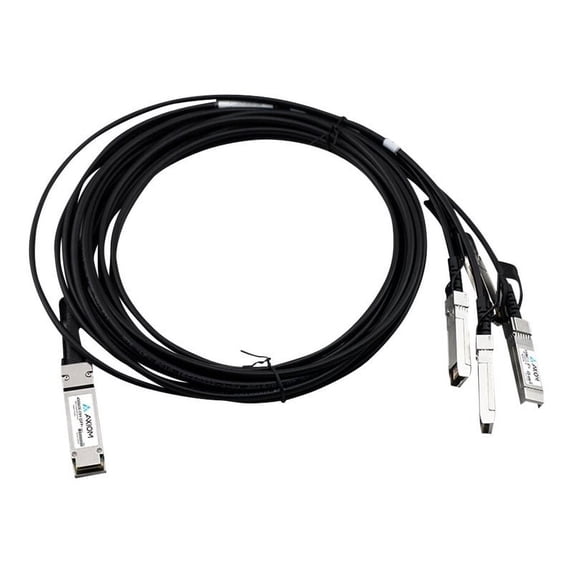 Axiom - Direct attach cable - QSFP+ to SFP+ - 5 m - twinaxial - passive - for Dell PowerSwitch S4112, S5212, S5224; Dell EMC Networking S5224, X1052; PowerSwitch S5212