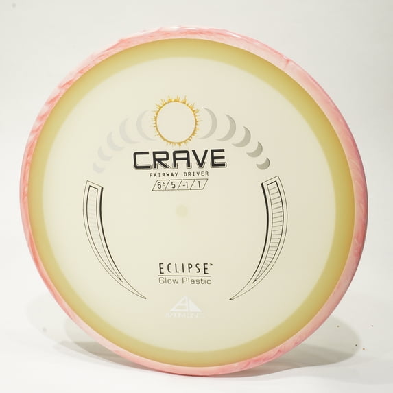 Axiom Eclipse Crave Disc Golf Fairway Driver, Pick Your Disc 168g Glow w/ Swirly Red Rim