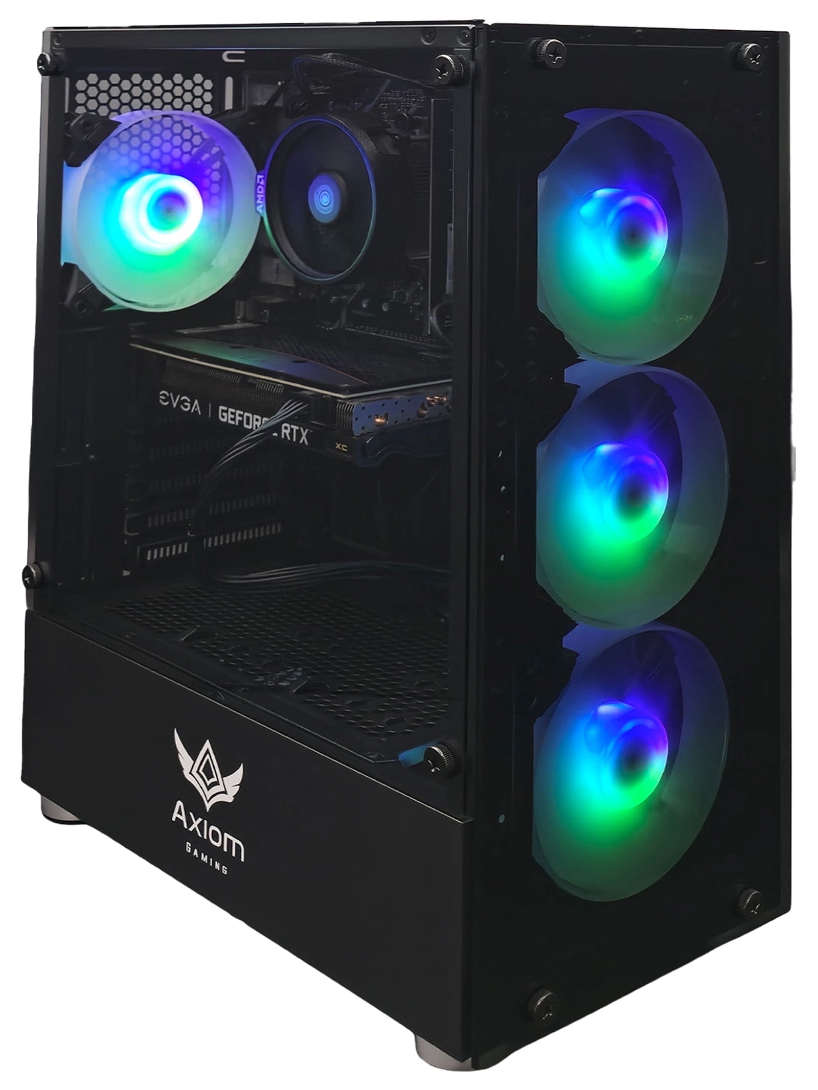 Axiom Gaming® Darkflow Gaming PC Desktop – AMD Ryzen 5 5500, 16GB DDR4 ...
