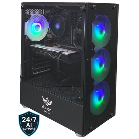 Axiom Gaming® Darkmatter Gaming PC Desktop – AMD Ryzen 5, 16GB DDR4, 512GB SSD, RX 580, WiFi, Windows 11 Home