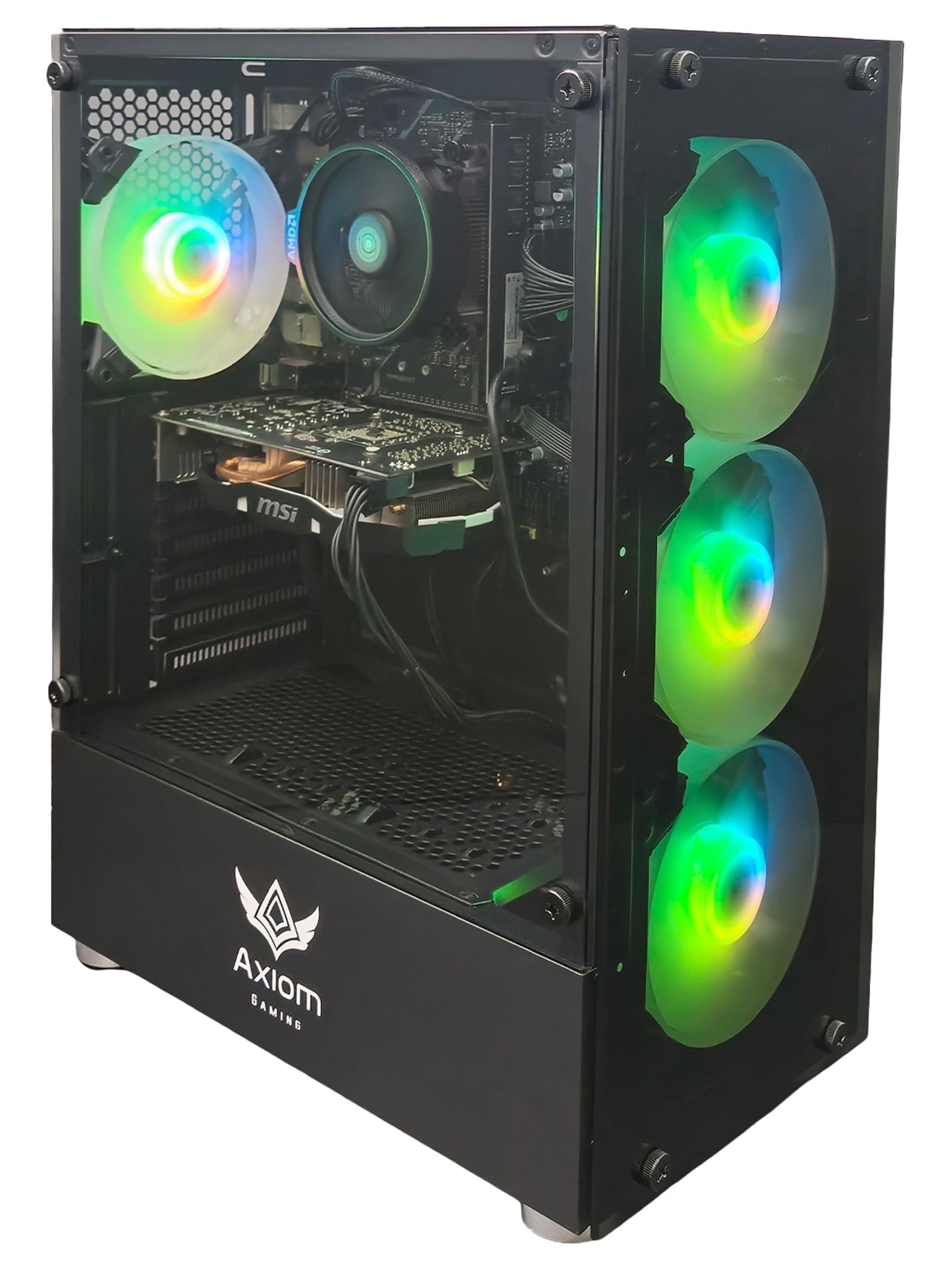 Axiom Gaming® Eclipse Gaming PC Desktop – AMD Ryzen 5, 16GB DDR4, 512GB SSD, GTX 1060 6GB, WiFi, Windows 11 Home