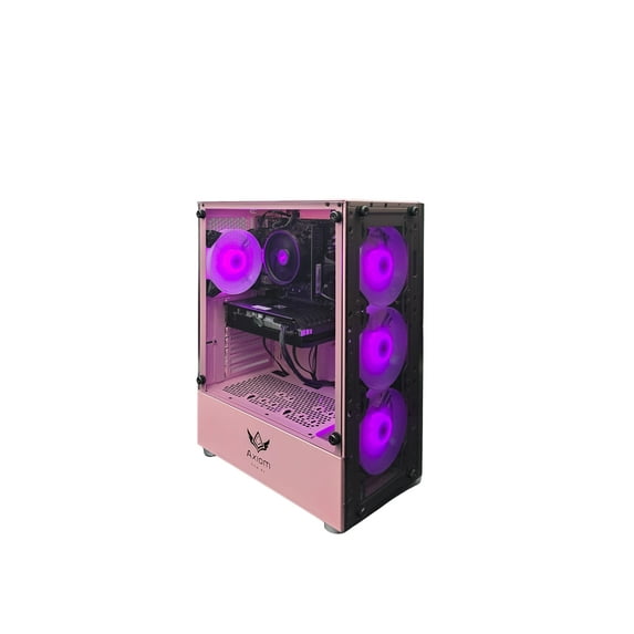 Axiom Gaming® Rosequasar Gaming PC Desktop – AMD Ryzen 5 5500, 16GB DDR4, 512GB SSD, RTX 3060M, WiFi, Windows 11 Home