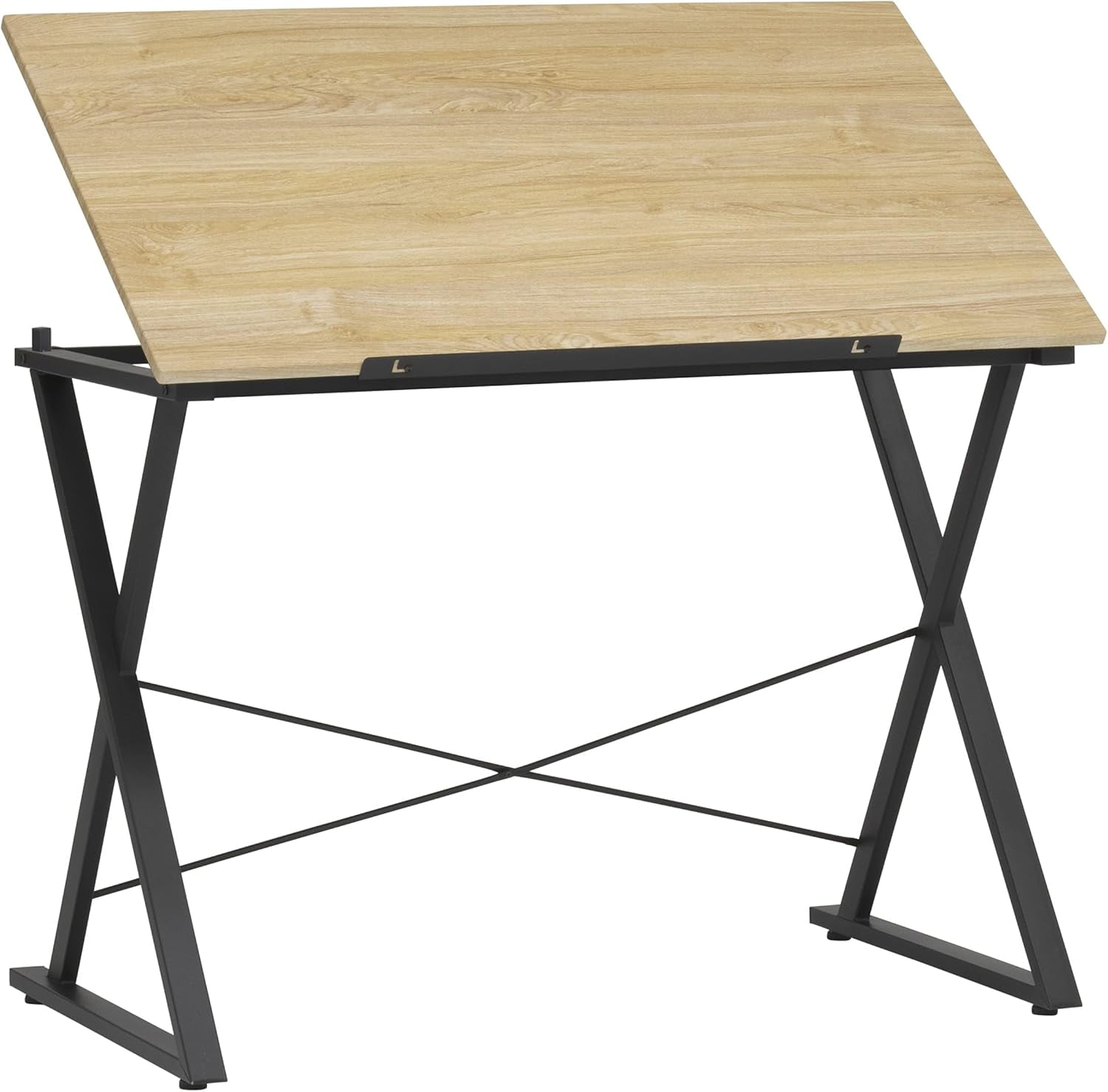 Ashwood and Charcoal Adjustable Drawing Table with Steel Frame