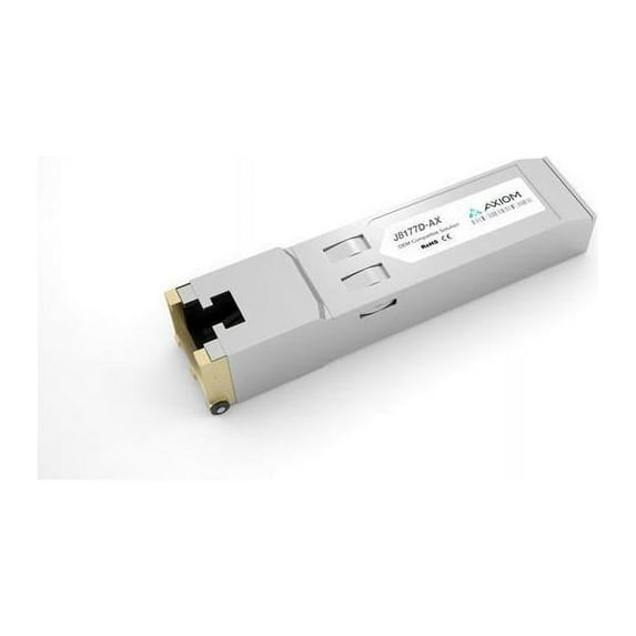 Axiom J8177D-AX Sfp (Mini-Gbic) Transceiver Module (Equivalent To: Aruba J8177D) - Gige - 1000Base-T - Rj-45 - Up To 328 Ft - For Aruba 8320