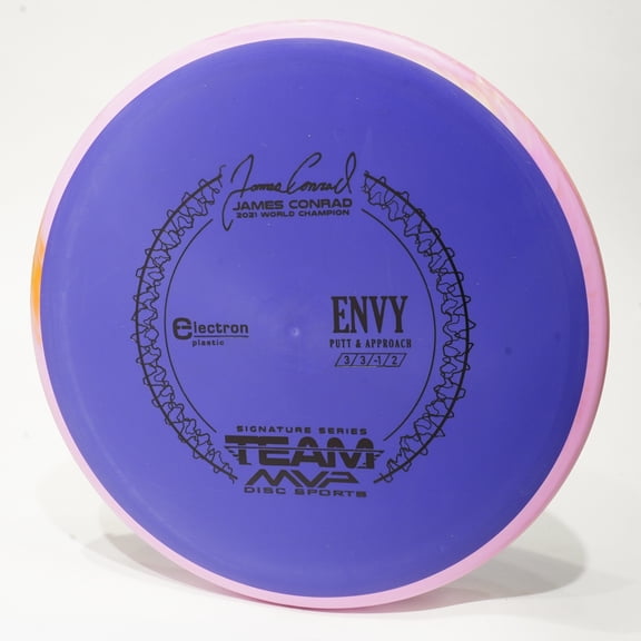 Axiom James Conrad Electron Envy - Signature Series Disc Golf Putter & Approach Disc, Pick Your Disc 172g Purple w/ Pink Swirly Rim