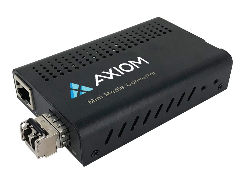 Axiom Mini 1000BASE-T to 1000BASE-SX (2km) Fiber Media Converter, LC ...