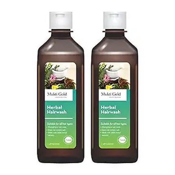 Axiom Muktigold Herbal Hairwash 200m (Pack of 2) -Ayurvedic Shampoo with 20 Herbs | 100% Natural