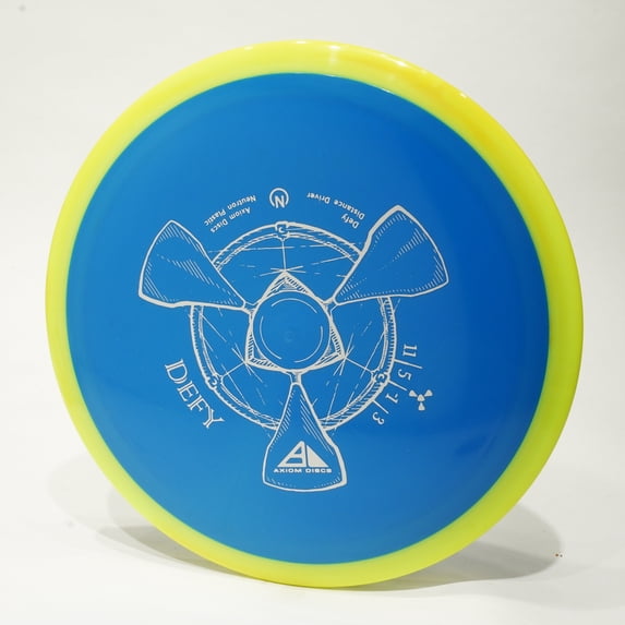 Axiom Neutron Defy Disc Golf Distance Driver, Pick Your Disc 159g Blue w/ Bright Green Rim