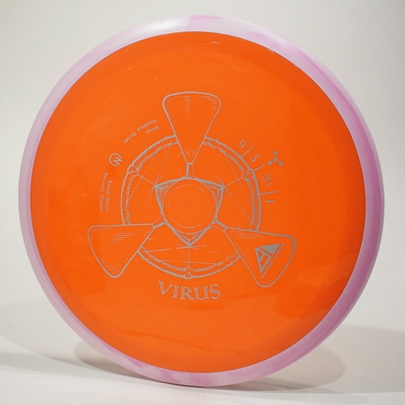 Axiom Neutron Virus Disc Golf Fairway Driver, Pick Your Disc 168g Orange w/ Light Pink Rim